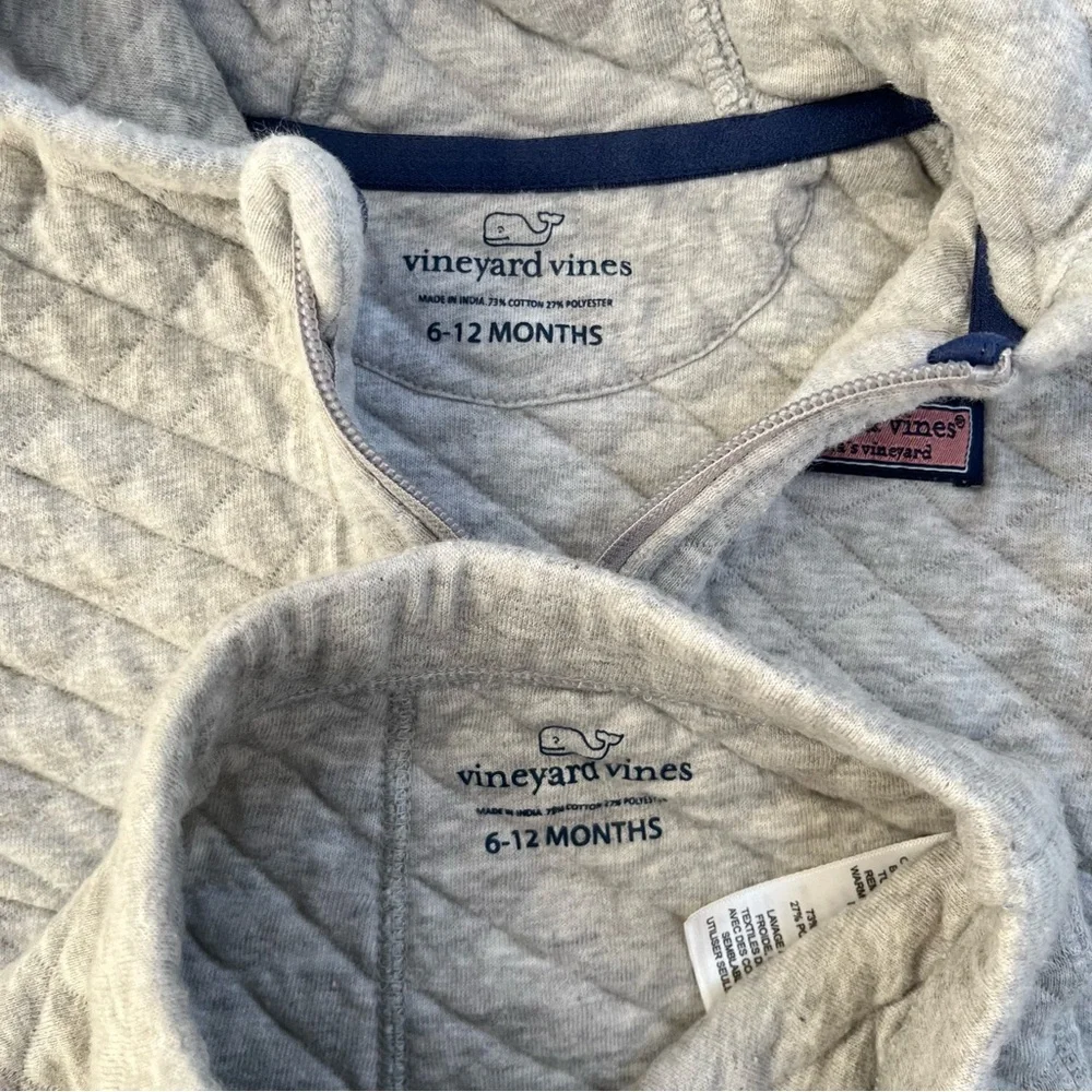 Vineyard Vines Baby Diamond Quilted Matching Two Piece Jogger Set Size 6-12 Mo.
